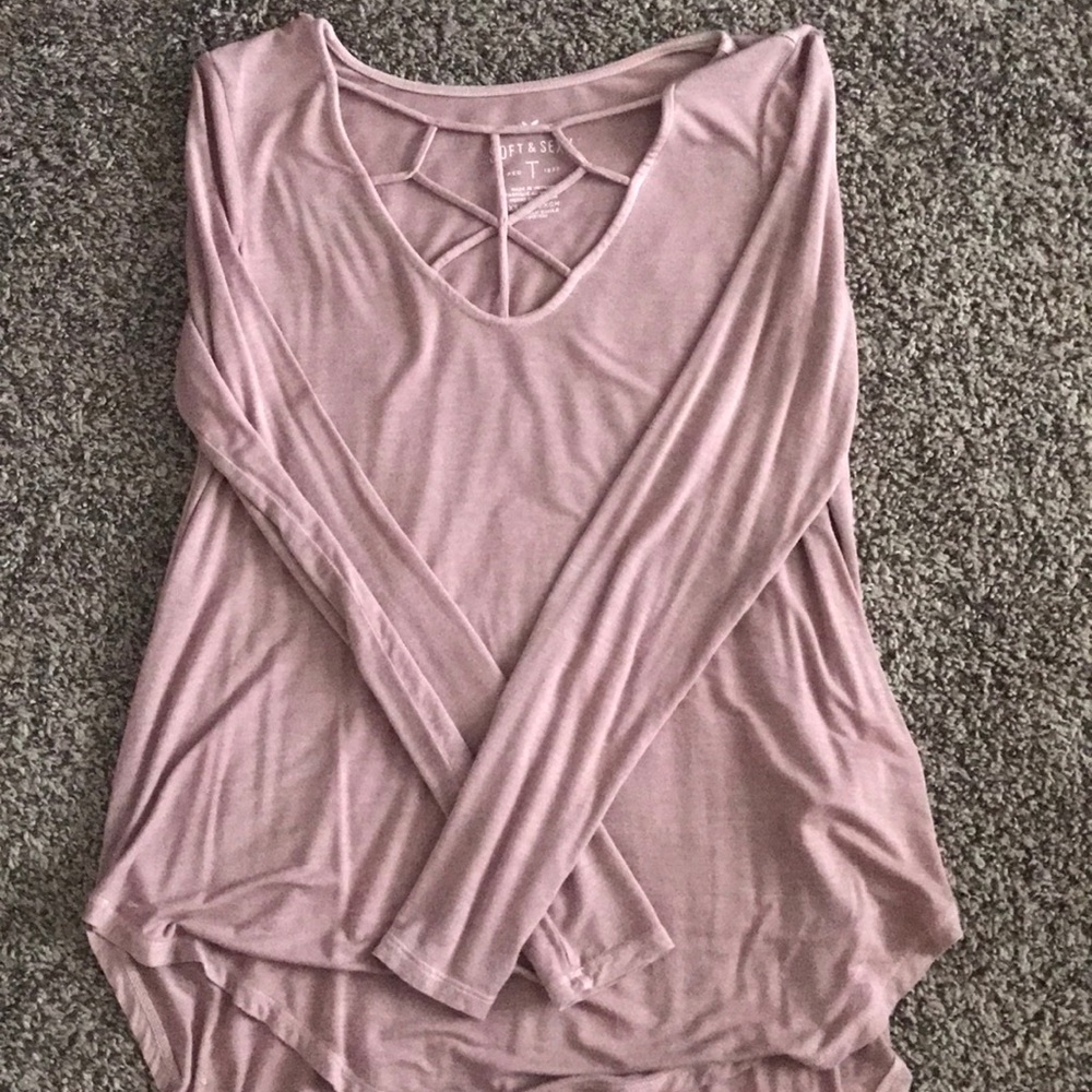 American Eagle Crossed Neckline Shirt